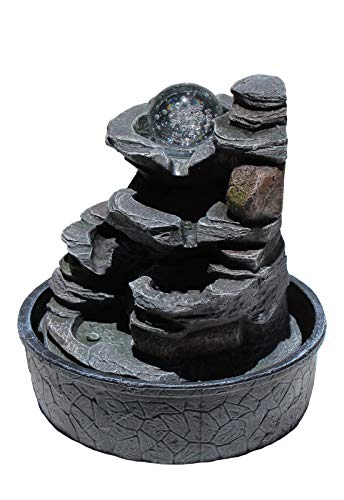 Fonte De Água Com Luz De Led Rochas 4 Leds Bivolt