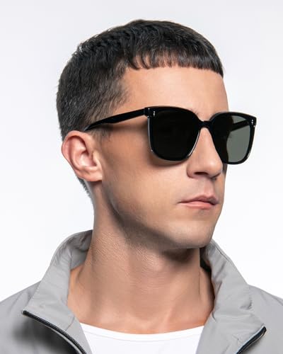 Square Sunglasses for Men Women, Classic Retro Style with TR Frame UV400 Protection Oversized Sun Glasses2