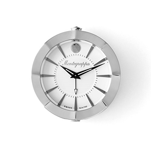 Große Tischuhr mit Rundem Zifferblatt und weißem Zifferblatt und Silberfarbenen Zeigern MONTEGRAPPA IDTCTAIJ Cover