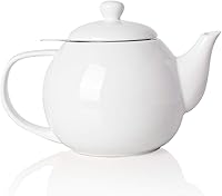 Vista 26 de Sweejar Tetera de porcelana con infusor de acero inoxidable extraíble, apto para microondas y lavavajillas, para té suelto, infusor de té para Negro