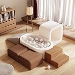 BanaSuper Kids Soft Play Set, Baby Foam Ball Pit, Foam Climbing Blocks with Ball Pool(Balls not Included), Toddlers Soft Play Equipment, Climb & Crawl Playground, Montessori Toy for Gross Motor Skills