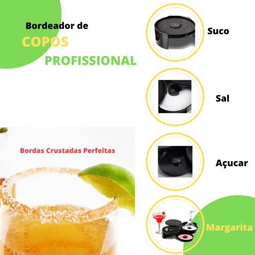 Bordeador, Crustador De Copos Para Margarita e Coquetéis, Margariteira 3 andares