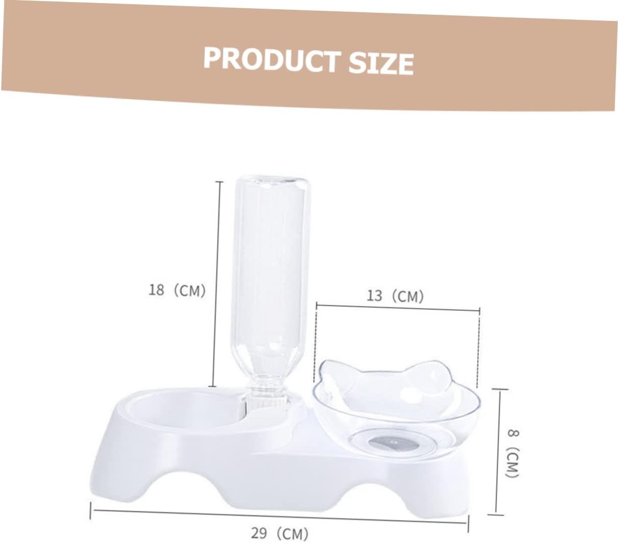 Toddmomy Practical Pet Automatic Water Feeder Cat Food Bowl Set Water and Food Bowl for Small to Medium Dogs Cats