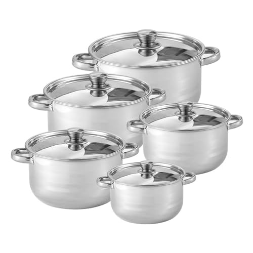 Marmites en acier inoxydable légères avec couvercles pour cuisson plein air