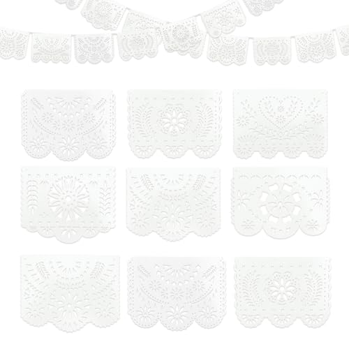VAMWOGO Cielito Lindo Papel Picado 2 Packs 18 Felt Banner Decorations