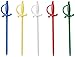 Chef Craft Pack of 60 Cocktail Sword Spears, Plastic, Assorted Colors, 3