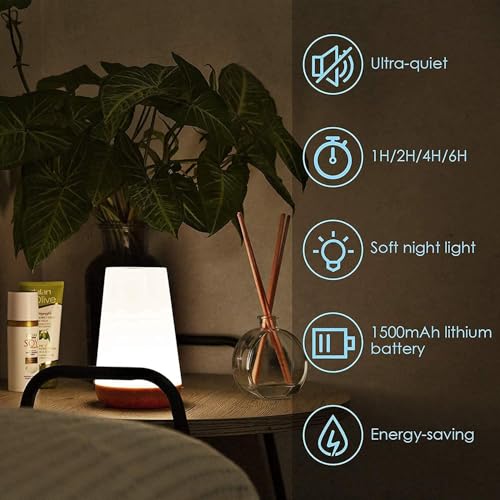 Image of RGB Touch Night Lamp | 7 Color Changing LED Bedside Lamp | Rechargeable Table Lamp | Dimmable Touch Control Night Light for Bedroom, Kids Room, Reading & Relaxation