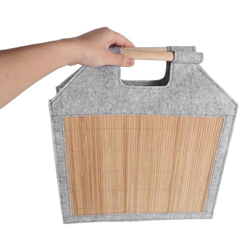 Cesta de fieltro estrecha para guardar ropa y evitar desorden 5