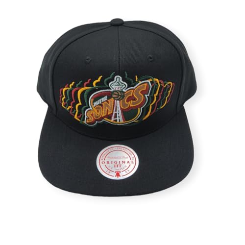 Mitchell & Ness Snapback: Seattle Supersonics Team Vibes Black