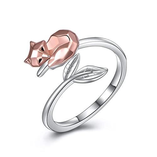 Animal Rings 925 Sterling Silver Adjustable Cute Animal Ring Jewelry Anniversary Promise Romantic Gifts for Her Teen Girl