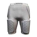 McDavid Hexpad Thudd Short with Dual Density Hexpad Thigh Pads (White, XX-Large)