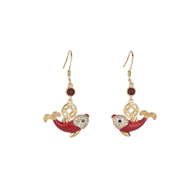 Boucles d'oreilles poisson rouge pour sublimer vos tenues de soirée d'été