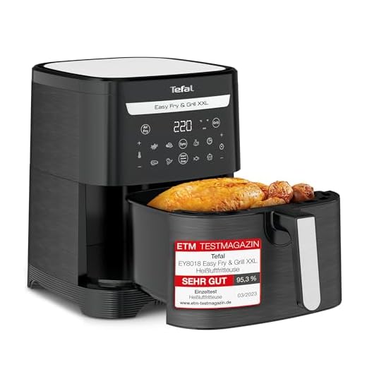 Tefal EY8018 Easy Fry & Grill XXL 2-in-1 Heißluftfritteuse | Air Fryer und Grill | Flexcook-Einsatz für 2 Speisen gleichzeitig | gesunde Friteuse ohne Öl | energiesparend | 8 Programme | 8 Personen