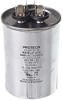 Ruud Air Conditioning 43-25133-16 45/5MFD 440V Rnd Run Capacitor