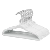 ManGotree Baby Velvet Clothes Hangers, Kids Toddler Children's Hangers for Clothes Space Saving Non-Slip (30 Pack, White)