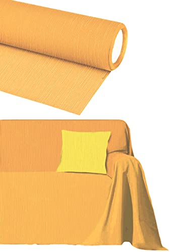 Byour3 - Sofabezug für 3-/4-/2-Sitzer, Baumwolle-Mischgewebe, waschbar, Mehrzweck-Überwurf, Überwurf, Überwurf für Ecksofas mit Halbinsel rechts links (Aprikose, 1-Sitzer) Cover