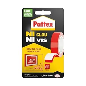 Ruban Adhésif Double Face Ultra Résistant Pattex - Ni Clou Ni Vis (Abonnement)