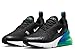 Nike Air Max 270 Big Kids' Shoes (FZ4356-001, Black/Malachite/Photo Blue/White) Size 5.5