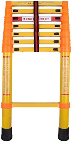 YXX- Fiberglass Telescoping Ladder Non Conductive, Foldable Telescopic Extension Ladders for Home Attic & Building Maintenance (Size : 2.5m/8.2ft)