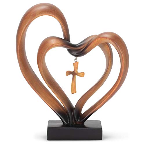 Dicksons Marriage Takes Three 8.5 X 9.5 Resin Stone Pedestal Table Top Decoration (Brown) #TOP27
