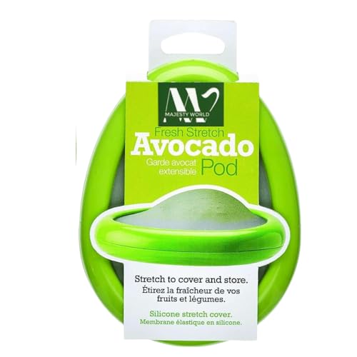 MAJESTY WORLD Avocado Saver and Holder - Reusable Storage Containers for Fridge - Avocado Pods, Avocado Keeper, Veggie Savers – Silicone Food Saver for Half Cut Avocados