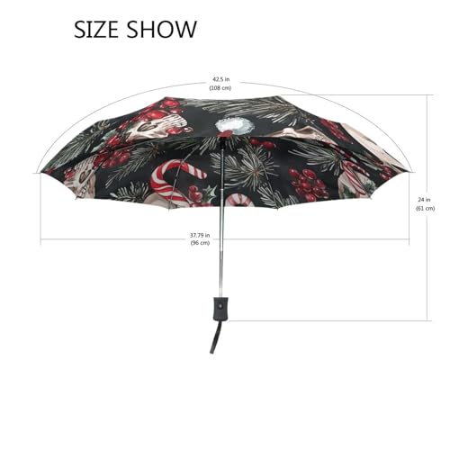 Parapluie ouverture automatique GAIREG compact de Noël - 3