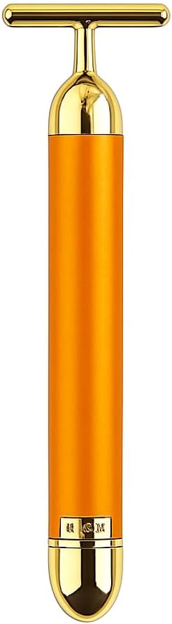 Dealsure Face Massager Machine for Facial – Electric Gold Face Massager – T-Shaped Portable Anti-Aging 24K Gold Facial Massager for Face Lifting, Wrinkle Reduction & Skin Firming