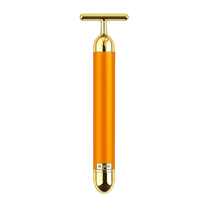 Dealsure Face Massager Machine for Facial – Electric Gold Face Massager – T-Shaped Portable Anti-Aging 24K Gold Facial Massager for Face Lifting, Wrinkle Reduction & Skin Firming