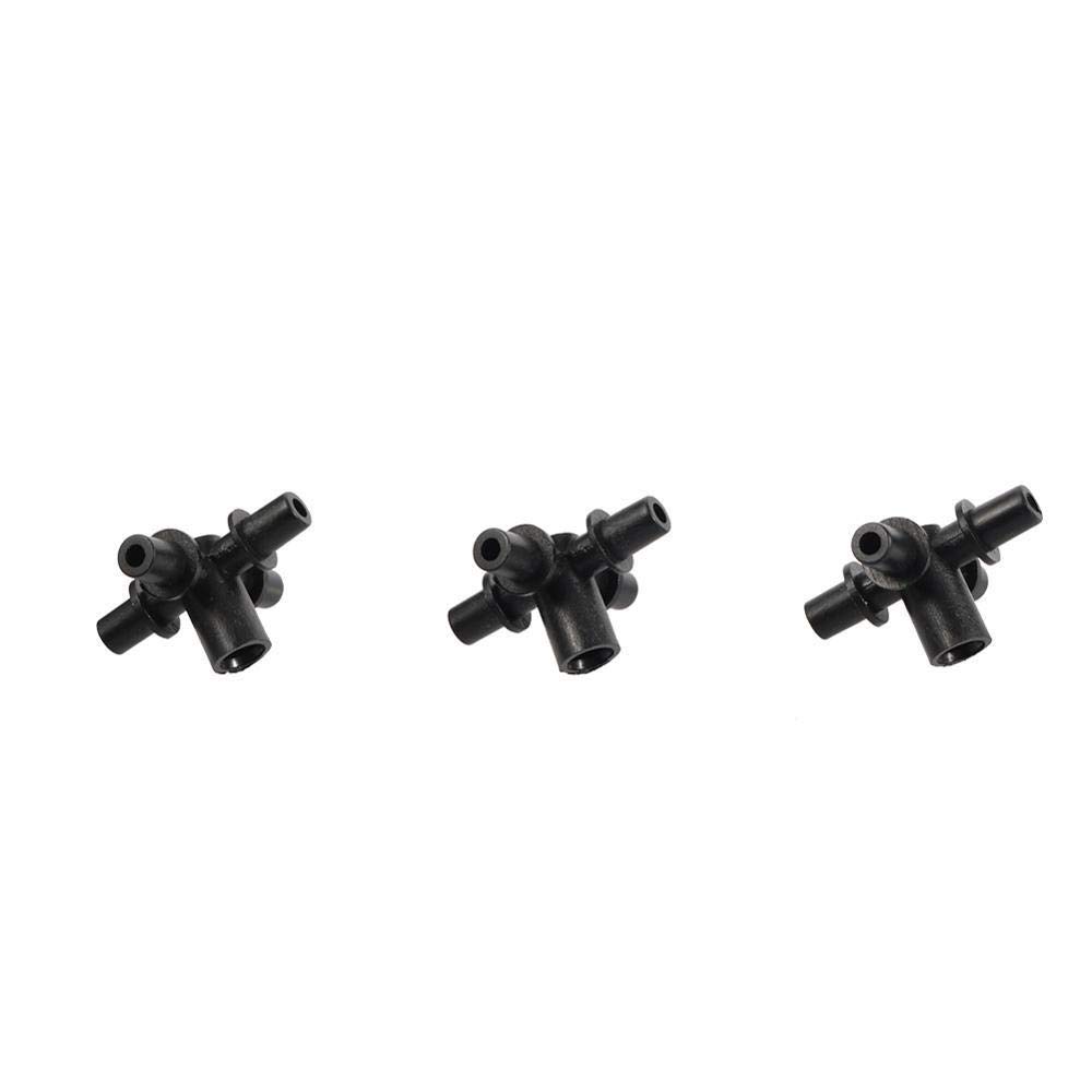 Adaptador de Conector de Manguera 100 Piezas Divisores de Manguera de Riego de Jardín Negro 6 Mm Boquillas de Rociador de Nebulización de Cuatro Vías Acoplamientos de Conexión Del Accesorios