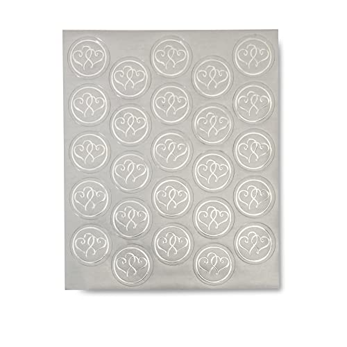 Gartner Studios Platinum Heart Envelope Seals, Matte With Silver Foil, 1” Stickers, 25 Count, 7.6 X 5.5 X 0.5 Inches (81006) #TOP20