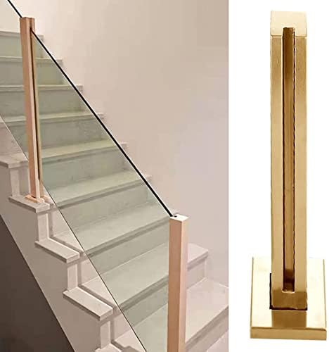 Stainless Steel Glass Railing Post Kit - 105cm for Outdoor Deck & Indoor Stair Balustrade - Durable & Modern Safety Solution for Elegant Spaces