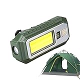 Luce da lavoro ricaricabile | Torcia magnetica a LED da 1200 mAh, display digitale, di interruzione di corrente, per lavoro, riparazione auto, campeggio, garage, tenda all'aperto, negozio