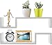 Greenco S Wall Mounted Floating Shelves White Finish, 2-Pack,