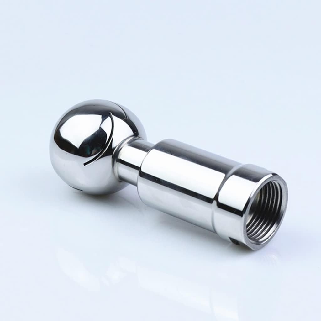304 Stainless Steel Rotary Spray Ball - 360 Degree Sanitary Tank Cleaning Head with Female Thread - Ideal for Pharmaceutical and Mechanical Equipment Cleaning - 1 Piece(DN15)