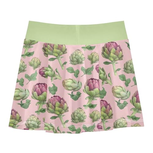 Girls Skorts High Waist Athletic Skirts with Shorts Artichoke Stretchy Teens Performance Tennis3
