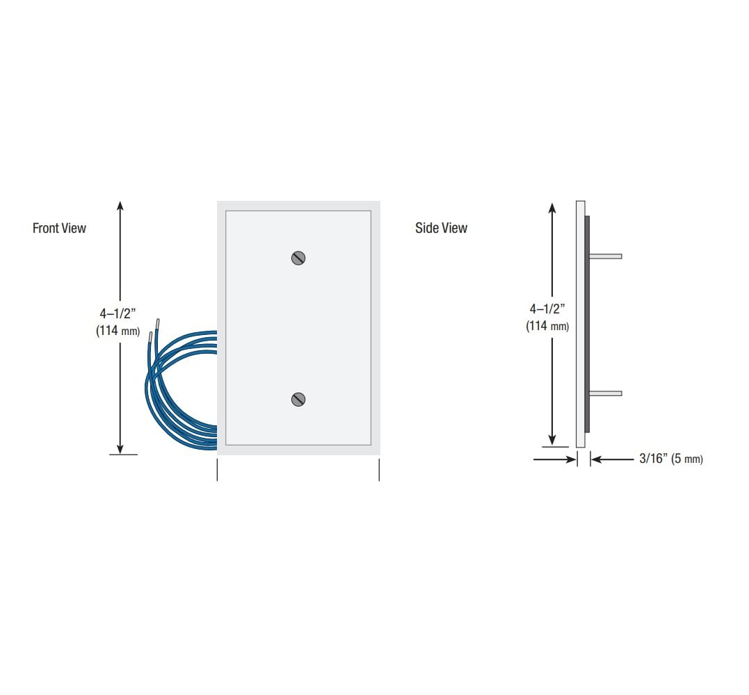 tekmar Indoor Sensor 077 | Sized for Attachment to a 2 x 4 Inch Electrical Box and Looks Like a Wallplate |10K Thermistor Designed for Installation with a Compatible tekmar Thermostat or Control