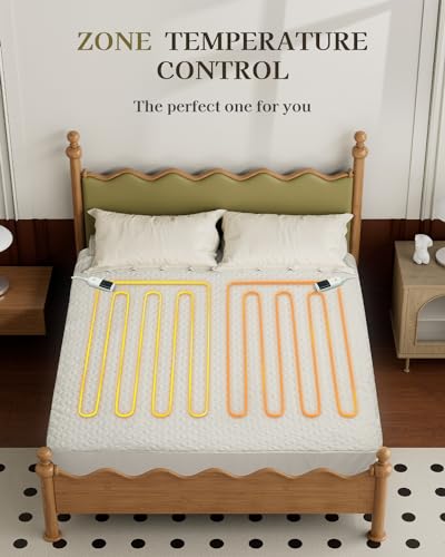 image for Gotcozy Heated Mattress Pad Queen Size Dual Control - Electric Mattres