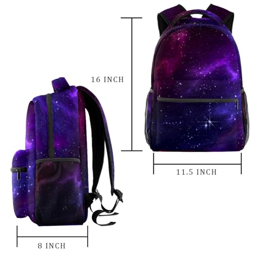 Sac à dos d'école nébuleuse étoilée grand format multicolore 40cm