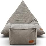 Aiire Puff con Relleno Incluido Moderno - Puf Salon XXL de Diseño para Adulto o Juvenil - Funda Desenfundable y Lavable - Puffs Infantiles XXL - Bean Bag Chair Gamer Gigante con Reposapiés