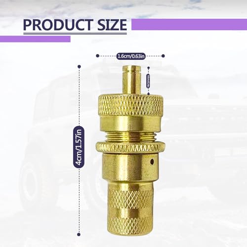 Image of 4Pack Tire Deflator 6-30 PSI Adjustable Tire Deflator Valve Brass Kit for Car, Truck, Motorcycle, and ATV Tires Accessories