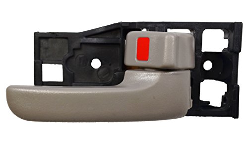 PT Auto Warehouse TO-2950G-FR - Inside Interior Inner Door Handle, Gray (Charcoal) - Regular/Access Cab, Passenger Side Front (Replaces 69205-0C010-B1, 692050C010B1)