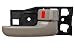 PT Auto Warehouse TO-2950G-FR - Inside Interior Inner Door Handle, Gray (Charcoal) - Regular/Access Cab, Passenger Side Front