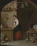  Kunstdruck Girl Bundling Asparagus John Atkinson 02591 - Fornelletto da cucina con asparagi