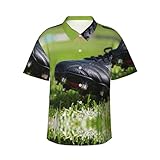 Soccer Boot Studs Large Men's Hawaiian Shirt-Short...