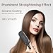 Hair Straightener Brush, Hair Straightener Comb Straightening Brush for Women, 30s Fast Heating & Dual Voltage, Grey