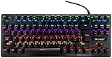 OCELOT GAMING Teclado Gamer Compacto OGMK02. Mecánico de Switch Azul, Fabricado en Plástico, Iluminación Led Tipo RGB...