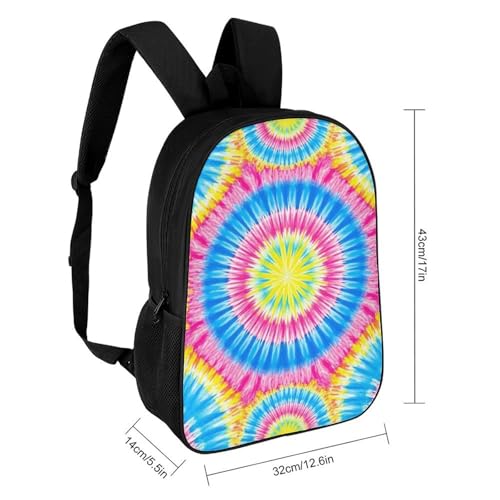 Shoulder BookBags Tie Dye Yellow Pink Sports Outdoor Running, Camping Backpack Men Women2