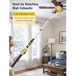 25ft High Reach Cobweb Duster with 5-18ft Extension Pole and 2 Brush Heads - Image 5
