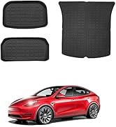 TOPABYTE Bagaj Paspası Ön ve Arka Tesla Model Y 2020-2023 için Aksesuar Araba Bagaj Teknesi...