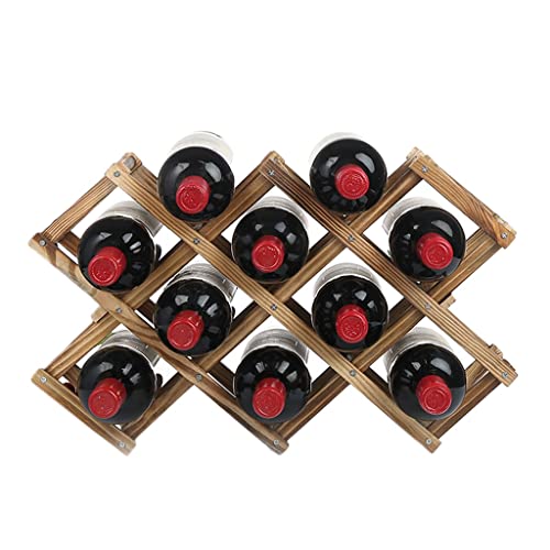 Soporte de madera para 10 botellas de vino miniatura 1
